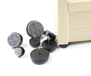 Patins de <span class=keywords><strong>chaise</strong></span> de bureau antidérapants en plastique à clouer, ronds, avec pointe à clou, pour meubles - Product Image 1