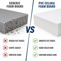 Panneau en mousse PVC coloré imprimé sur mesure résistant aux UV pour publicité extérieure, pleine couleur, 1220*2440mm (4*8 pi), 1-35mm