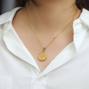 Collar de Acero Inoxidable Estilo Étnico Yin Yang Bagua Tai Chi, <span class=keywords><strong>Cadena</strong></span> de Clavícula de Acero de Titanio con Diseño Exclusivo - Product Image 5
