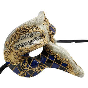 Doğrudan fabrika satış yüksek kalite plastik Handpainted parti venedik tarzı uzun burun maskeli topu kostümleri DIY düğün maskesi - Product Image 3