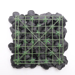 Diseño especial 25cm Cuadrado Rosas negras Panel de plástico Venta caliente Hotel <span class=keywords><strong>Club</strong></span> Decorado Flor negra Decoración gótica Flor - Product Image 4