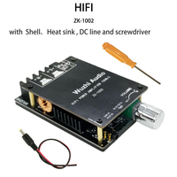 Sıcak Satış ZK-1002 HIFI TPA3116 Bluetooth 5.0 Yüksek Güçlü Dijital Amplifikatör Stereo Kartı 100W+100W AMP Amplifikatör Ses