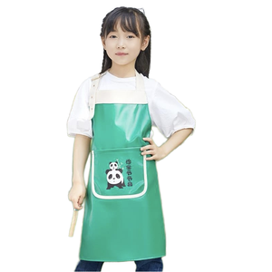 Kids Leather Canvas Apron Custom Logo Neck-<b>wrap</b> Style Waterproof Stain-Resistant for Painting Studio - Product Image 1