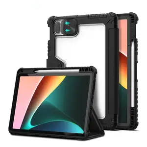 Nillkin Schokbestendige Flip Cover Met Glaasje Camera Cover En Kickstand Voor Xiaomi Pad 6 / Pad 6 Pro Case