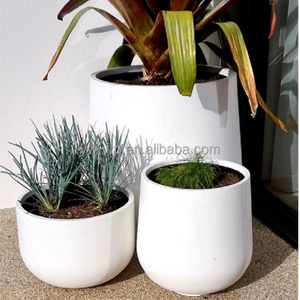 Nouveau pot de fleurs en fibre de verre personnalisé, vase extérieur en FRP, design moderne, revêtement PE, jardin - Product Image 2