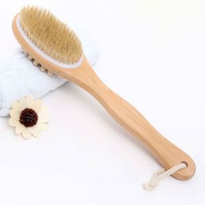 Wholesale Wooden Handle Double-sided <b>Bath</b> Cleaning Brush for Skin Care - Product Image 6