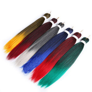 Extensión de cabello trenzado sintético preestirado, <span class=keywords><strong>trenzas</strong></span> Jumbo ombré fáciles, ganchillo EZ, cabello trenzado preestirado para africano - Product Image 4