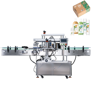 Machine d'étiquetage double face pour bouteilles plates d'usine, idéale pour les bouteilles carrées, le gel douche, les détergents et les boissons - Product Image 6