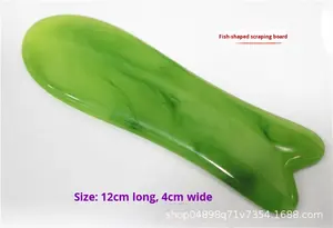 Outil Gua Sha en résine de haute qualité, couleur miel et cire, masseur facial pour SPA - Product Image 6