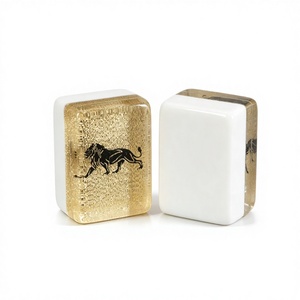 Fichas de Mahjong Americanas de Acrílico Púrpura Perla, Acabado Artesanal, Bolsa de Almacenamiento de Cristal de Alta Gama, Ideal <span class=keywords><strong>para</strong></span> Regalo - Product Image 3