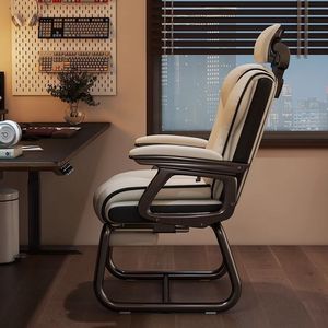 Sedie da Ufficio All'Ingrosso con Schienale Alto, Girevoli, Ergonomiche, in Pelle PU, Senza Poggiapiedi, con Piedini Fissi - Product Image 6