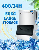 Recién llegados, máquina de hielo automática para negocios, máquina de hielo de ahorro de energía con cuerpo de acero inoxidable, máquinas de hielo para restaurantes