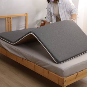 แผ่นรองที่นอนพับได้กันน้ำได้อเนกประสงค์-ใช้ในชีวิตประจำวันที่นอนทำจากโพลีเอสเตอร์แบบพับสามทบเพื่อระบายความร้อนที่สามารถซักได้ - Product Image 6