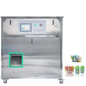 Plastic food drink milk juice water standup pouch filling machine spout pouch filling and capping machine