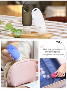 Bouteille de voyage en silicone étanche pour cosmétiques / Petits contenants de voyage / Tube de voyage en silicone pour shampoing, lotion, savon - Product Image 3