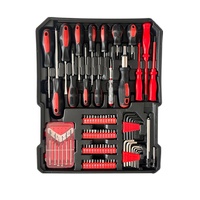 Set Perkakas Tangan TGS Hot Sale 187 Pcs, Kotak Perkakas Lengkap, Koper Penyimpanan Aluminium dengan Roda