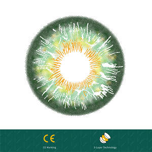 Lentilles de <span class=keywords><strong>contact</strong></span> <span class=keywords><strong>color</strong></span>ées vertes naturelles souples de 14,2 mm, bonne qualité, mode, Mayoreo Lentes De Contacto - Product Image 4