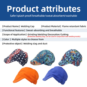 Casquette de soudage ignifuge en coton, anti-poussière, respirante, anti-éclaboussures, ultra-fine et tendance - Product Image 6