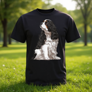 T-shirt chien assis tricolore Cavalier King Charles Spaniel - Product Image 3
