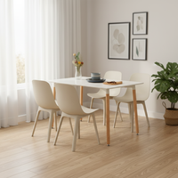 Chaise de salle à manger tulipe en plastique moderne nordique, écologique, aux couleurs vives, pour chambre et salon – Vente en gros