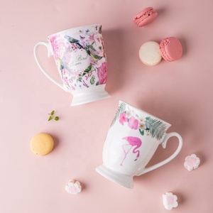 แก้วกาแฟและชาพร้อมเท้าสำหรับใช้บนโต๊ะอาหารมีสไตล์รูปลอกโลโก้ที่หรูหราแบบชาวยุโรป - Product Image 4