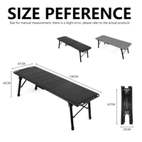 Table pliante carrée en alliage d'aluminium léger, 5 unités, avec technologie de levage IGT, design moderne, utilisation tactique en camping en plein air