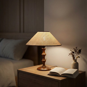 Lámpara de Mesa de Tela Retro Estilo Dinastía Song, Moderna y Sencilla para Dormitorio, Mesita de Noche, Estudio, Estilo Sur - Product Image 3