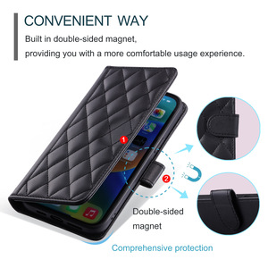 Funda protectora de teléfono con tapa de PU de lujo, funda de teléfono de cuero PU con ranuras para tarjetas, soportes para Google <span class=keywords><strong>Pixel</strong></span> 8A 8 Pro 7A <span class=keywords><strong>6A</strong></span> - Product Image 4