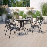 Meubles de jardin de haute qualité, durables et imperméables, chaises de bistrot en métal aluminium pour l'extérieur, meubles de jardin de loisirs, chaises de salle à manger