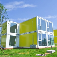 Casa contenedor modular de estructura de acero portátil para oficina en casa o apartamento de tienda