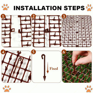 Tapete Anti-Gatos para Jardín, Tira Flexible con Púas para Mantener Alejados a los Gatos de los Macizos de Flores y Vegetales, Fácil de Cortar e Instalar - Product Image 4