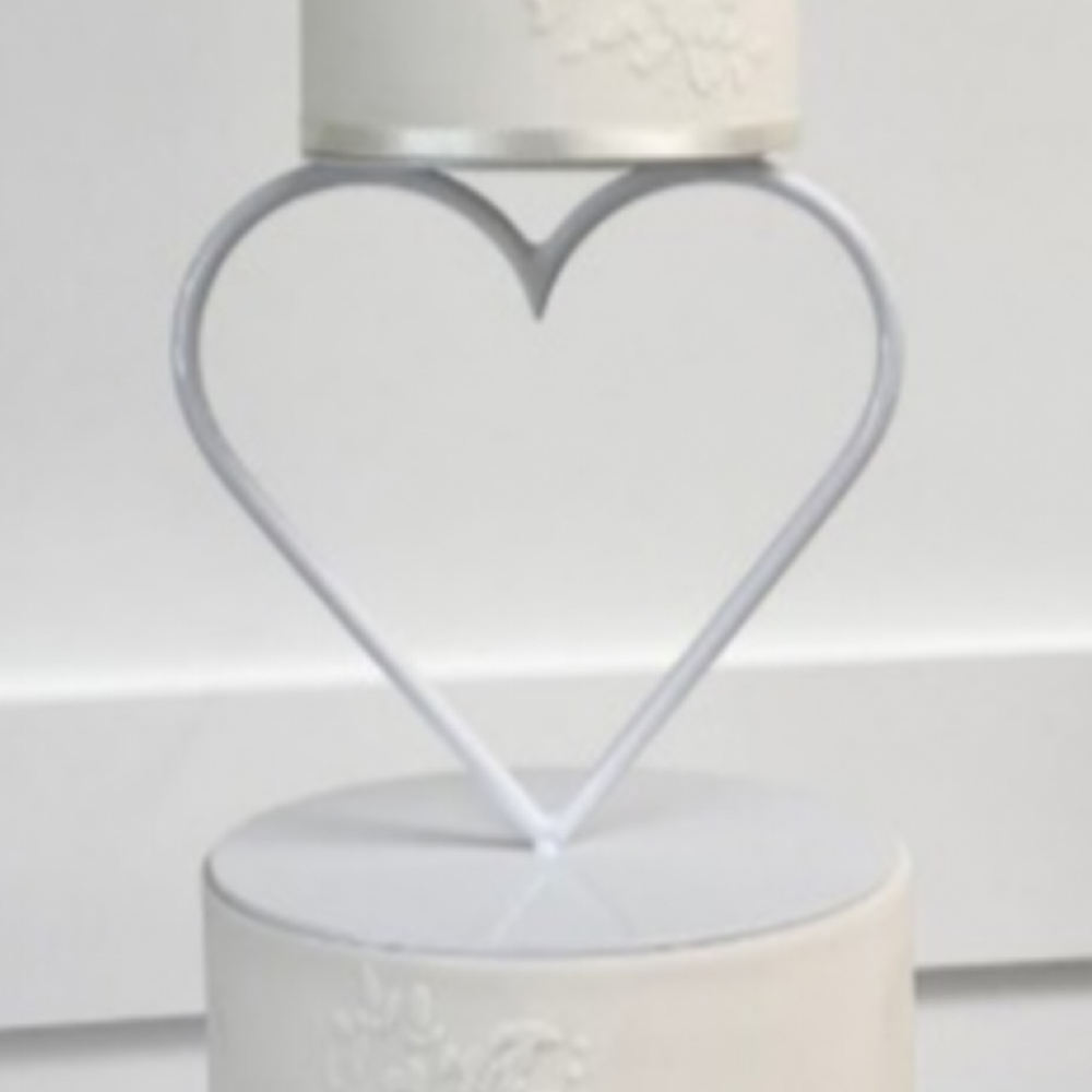 Blanc; en forme de coeur