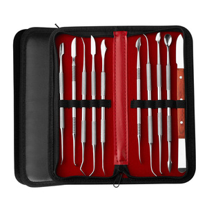 Dental Carving Tool Set Stainless Steel 10 Piece Portable Oral Care Wax Knife Kit For Dental Technician - Product Image 1