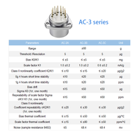 Akselerometer Kuarsa Presisi Tinggi AC-3 ± 60g Sensor Getaran & Kemiringan untuk Dirgantara