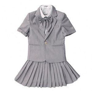 Uniforme scolaire coréen japonais pour enfants, pour filles et garçons, costume, veste, jupe, short plissé, vêtements, cravate, ensemble, tenue, sur mesure - Product Image 4