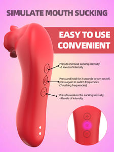 Vagina-Sauger Rosen-<span class=keywords><strong>Vibrator</strong></span> Nippel-Sauger Orale Klitoris-Vagina-Stimulation Leistungsstarker Weiblicher Masturbator Sexspielzeug Erotik-Artikel - Product Image 5