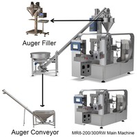 Machine d'emballage de sachets préformés pour poudre de cacao et poudre de lait, contrôle servo complet, haute qualité, directement de l'usine LINPACK