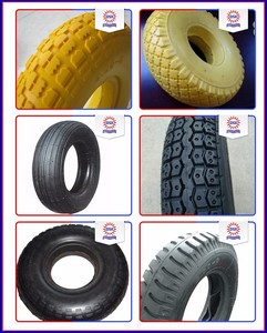 3.00-8 Luftreifen Stahlfelge Schubkarren-Lenkrolle Vollgummi-Schwenkrad Kunststoff-Polyurethan 150kg Tragkraft Ohne Bremse - Product Image 4