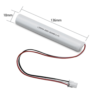 Аккумулятор JINTION 6.4V 1800mAh LiFePO4 для аварийного освещения, замена для батареи ELP B091T Stick с 2-проводным адаптером - Product Image 2