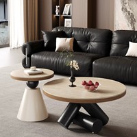 Table basse géométrique en pierre frittée, Nouveauté 2026, style Art Mid-Century, table à thé de luxe pour petit salon, mobilier de maison
