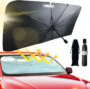 Foldable Car Umbrella Sunshade Cover UV Block Collapsable Car Sun Shades for Auto Windshield Covers Most Cars