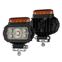 DXZ 55C-FS-T2 5,5 pouces 25 LED Projecteur de travail pour chariot élévateur, faisceau large, 9-36V, blanc ambre, pour chariot élévateur tout-terrain