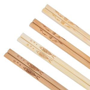 Set regalo di bacchette di bambù incise su misura-bacchette cinesi alla rinfusa carbonizzate