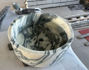 Lavabo in Marmo Arabescato <span class=keywords><strong>Mossa</strong></span> |   Lavabo da Bagno in Marmo Naturale - Product Image 6