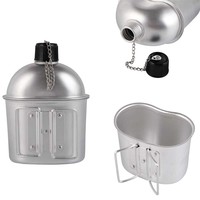 Gourde de terrain américaine, ensembles de gourdes en aluminium pour le terrain, pour l'extérieur
