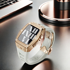 Cassa in Metallo di Lusso con Logo Personalizzato, Alta Qualità in Acciaio Inossidabile 316L per <span class=keywords><strong>Apple</strong></span> <span class=keywords><strong>Watch</strong></span> Serie 6 <span class=keywords><strong>7</strong></span> 8 9 - Product Image 2