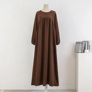2023 Cheap Casual Plus Size Maxi Ladies Eid Clothes Arabic Dubai Kaftan Afghan Abaya Women Muslim Prayer Dress