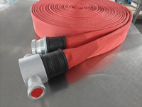 Tuyau d'incendie EPDM rouge de 1,5 pouce, 25 m, norme BS EN, 12 bars, avec raccords de type britannique