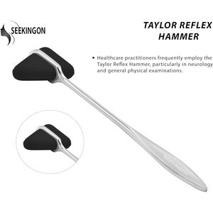 Martillo de percusión Seekingon con mango de acero inoxidable y cabeza de goma, herramienta para examen neurológico - Product Image 4