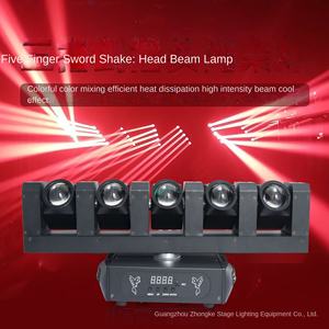 Lámpara LED Giratoria con Control <span class=keywords><strong>de</strong></span> <span class=keywords><strong>Voz</strong></span>, Luz <span class=keywords><strong>de</strong></span> Cabeza Vibrante con Espada <span class=keywords><strong>de</strong></span> Cinco Dedos, DMX512, para Iluminación <span class=keywords><strong>de</strong></span> Escenario, 40W, Novedad - Product Image 3